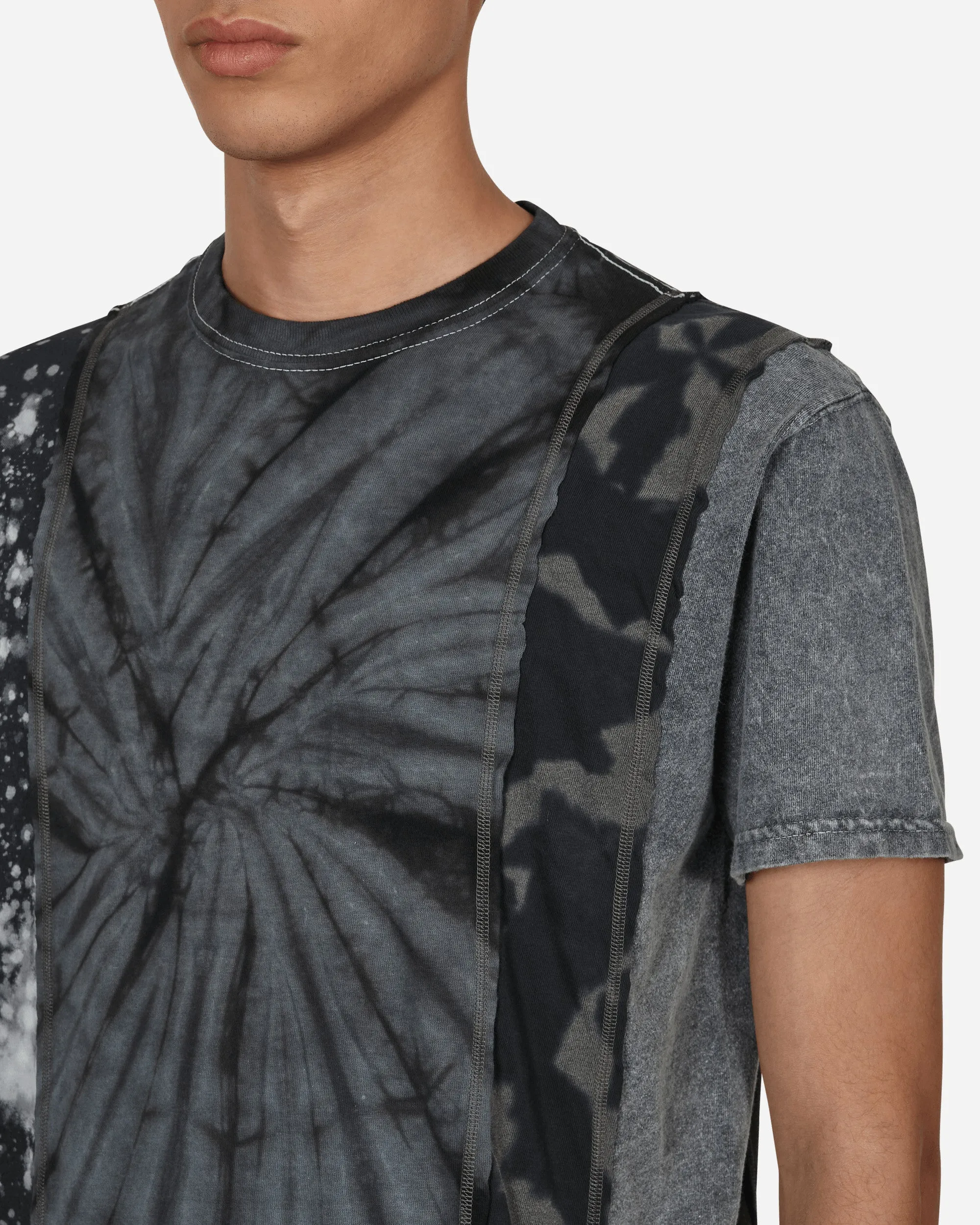 5-Schnitt T-Shirt Schwarz