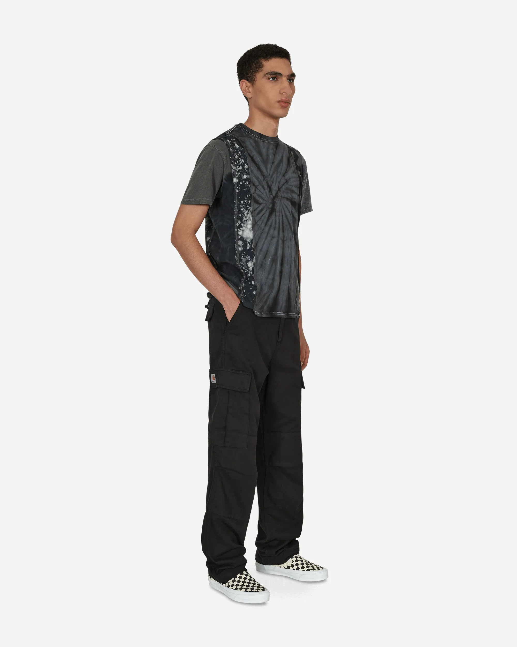 5-Schnitt T-Shirt Schwarz