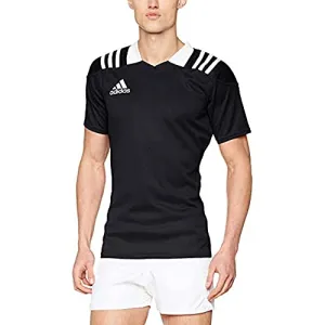 adidas Herren 3-Streifen eng anliegendes Trikot, Schwarz, S Nike Bekleidung