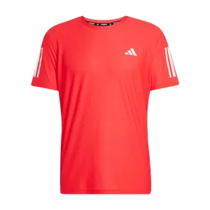Adidas Herren Own The Run B T-Shirt in Reinem Rubin SS25