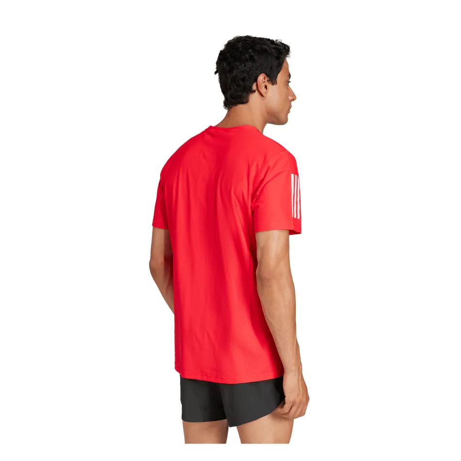 Adidas Herren Own The Run B T-Shirt in Reinem Rubin SS25