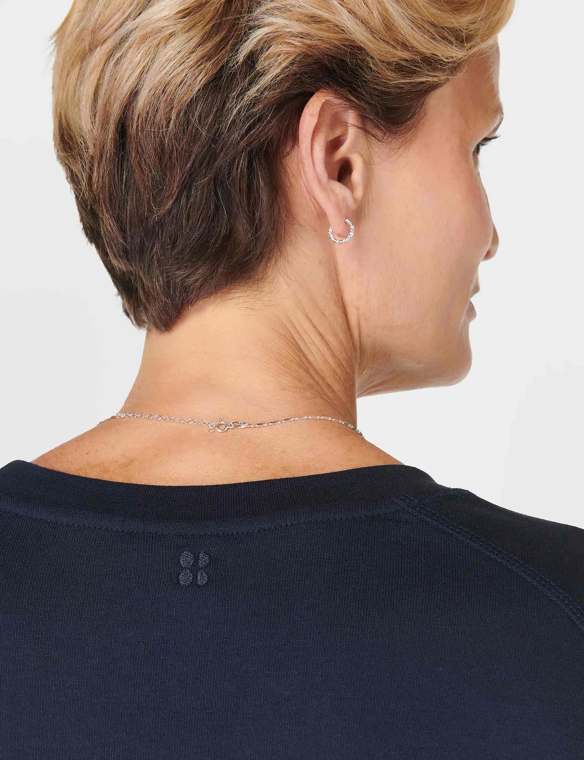 After Class Crop Sweatshirt - Marineblau