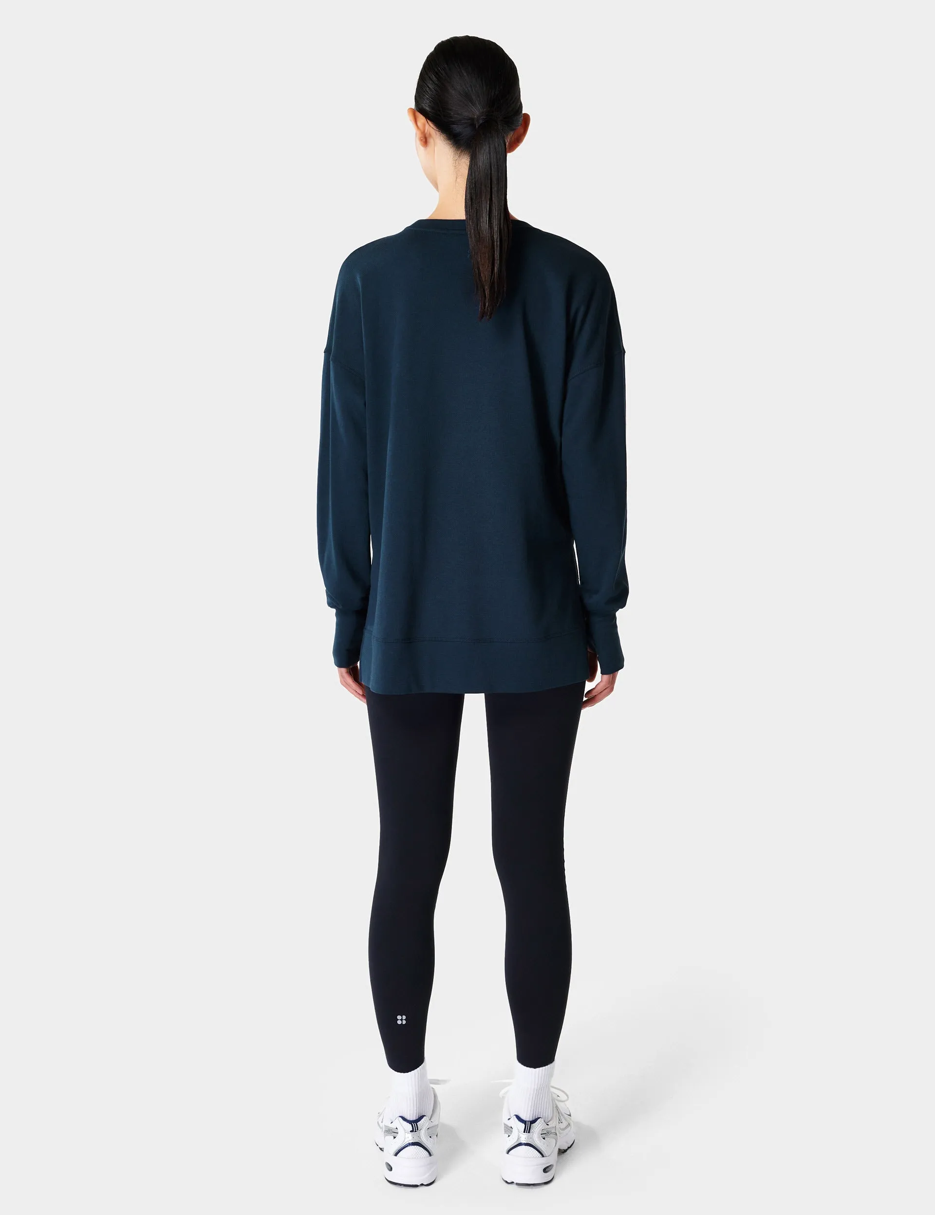 After Class Longline Sweatshirt - Marineblau