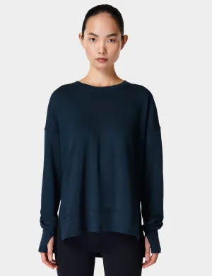 After Class Longline Sweatshirt - Marineblau