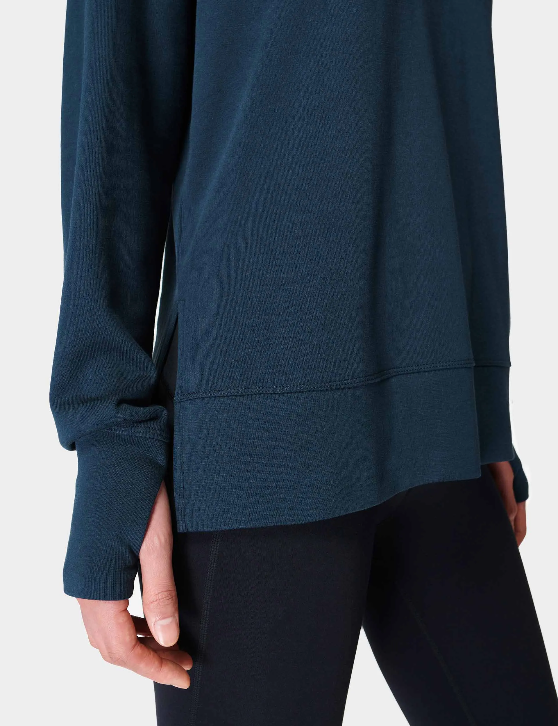 After Class Longline Sweatshirt - Marineblau