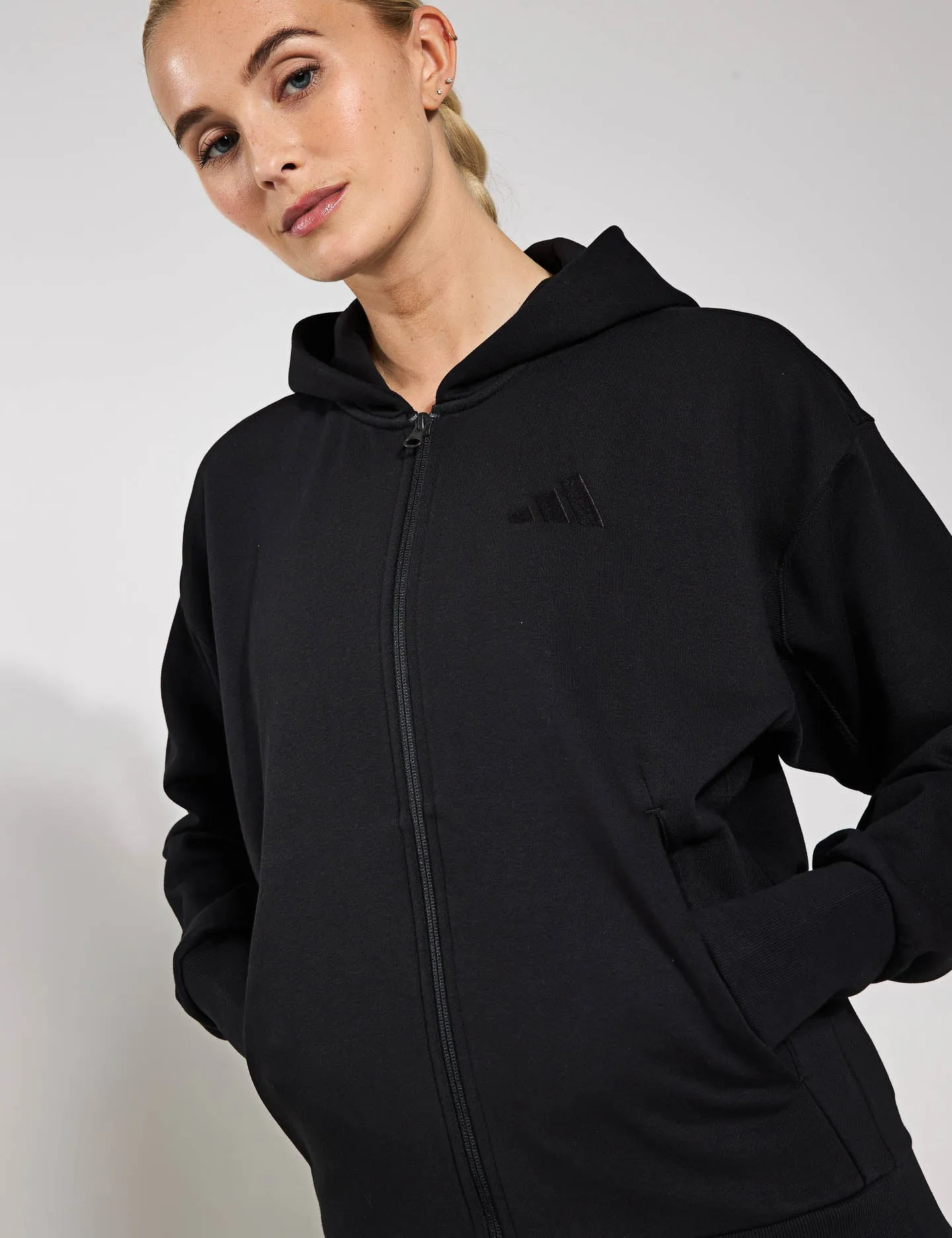 ALL SZN Fleece Full-Zip Kapuzenpullover - Schwarz