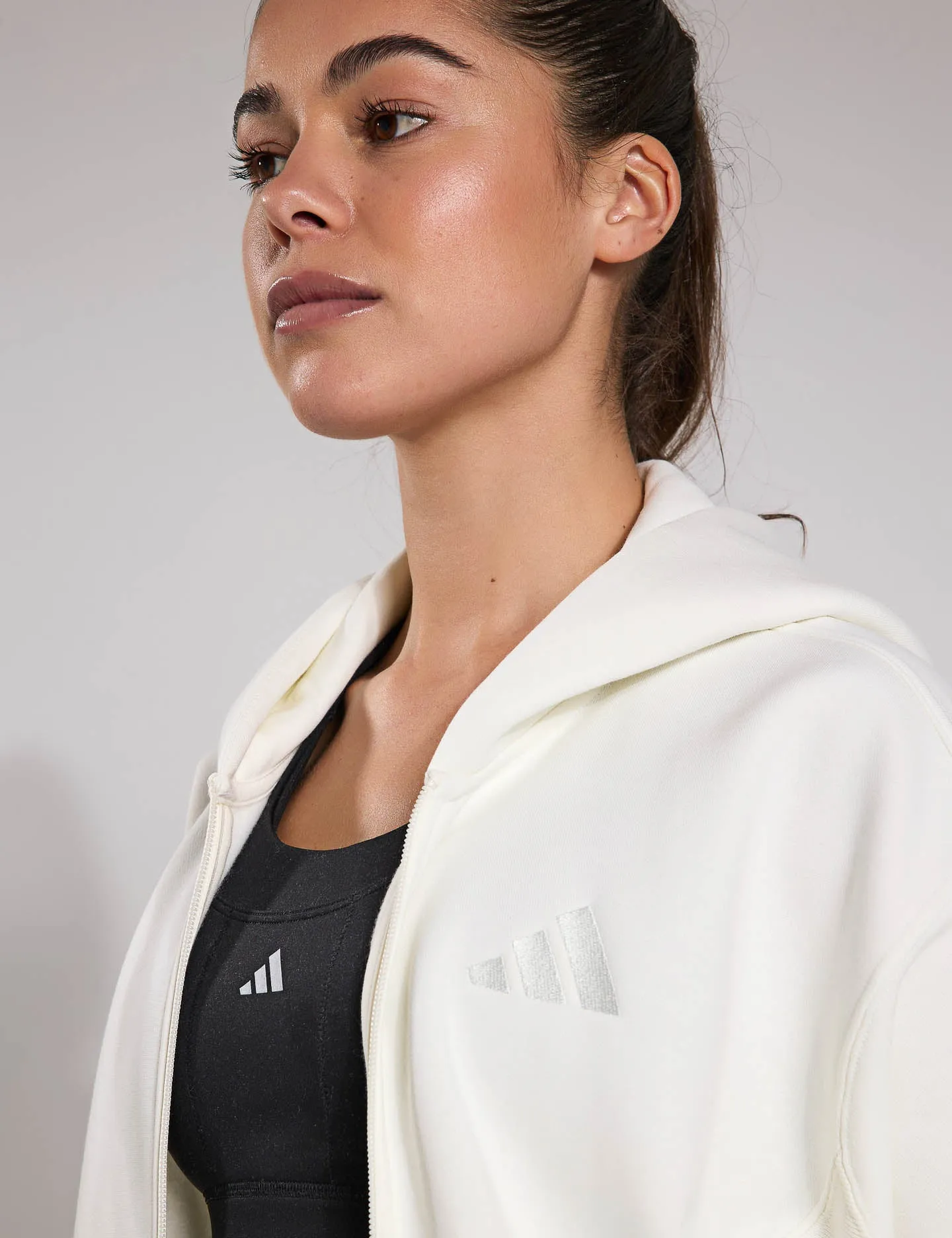 ALL SZN Fleece Full-Zip Hoodie - Off White