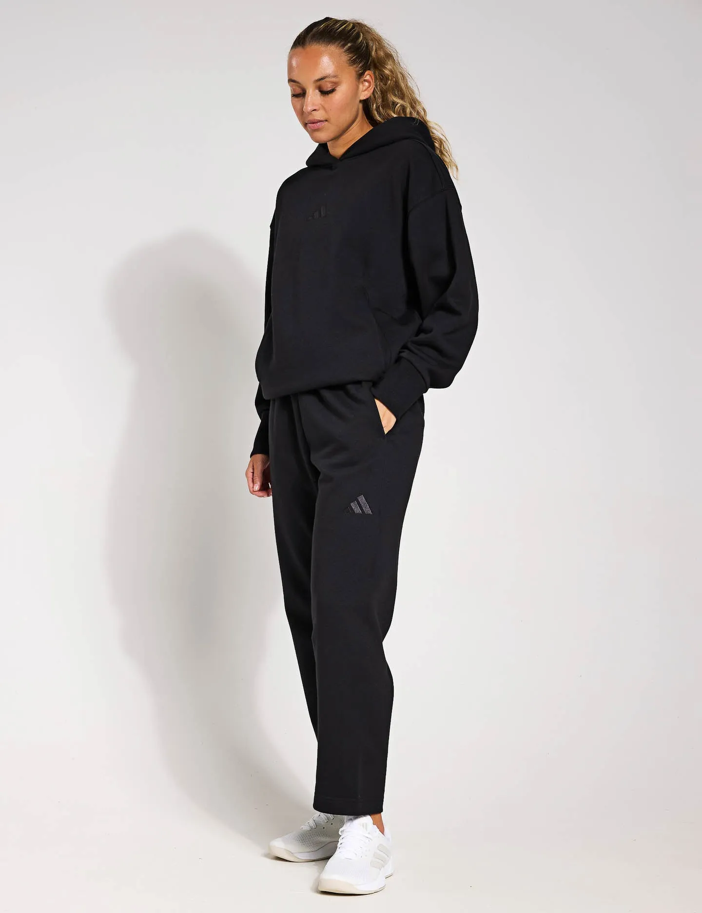 ALL SZN Fleece lockere Kapuzenjacke - Schwarz