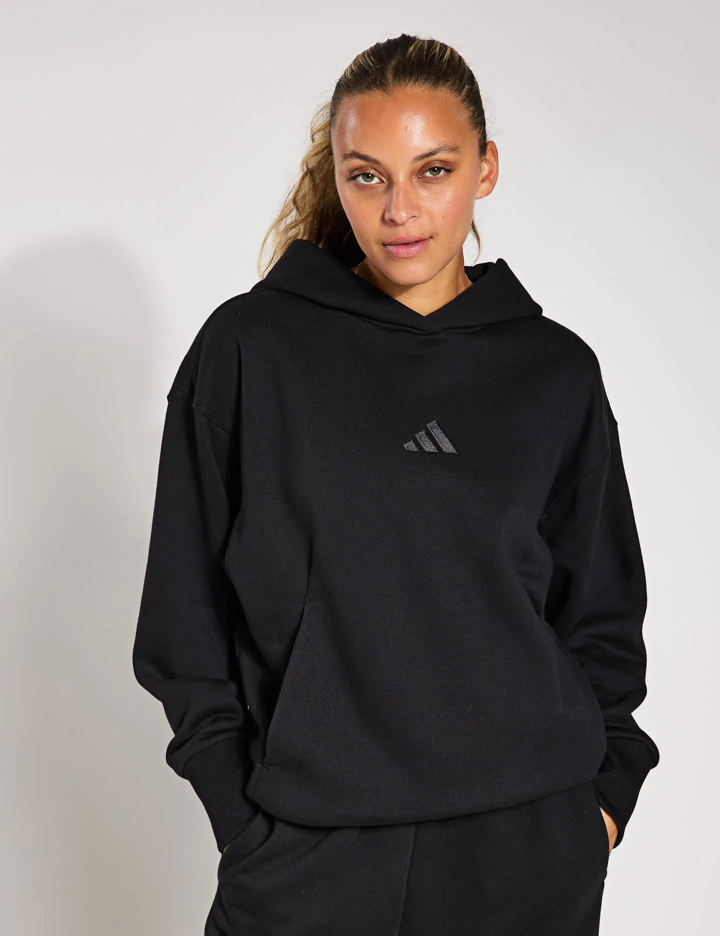 ALL SZN Fleece lockere Kapuzenjacke - Schwarz