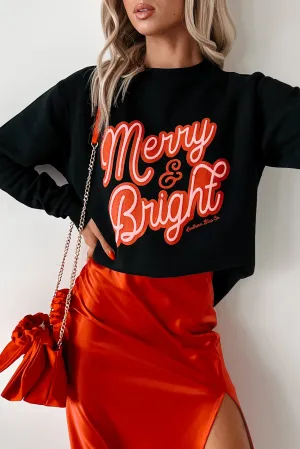 Immer "Fröhlich Und Strahlend" Grafik-Sweatshirt (Schwarz)