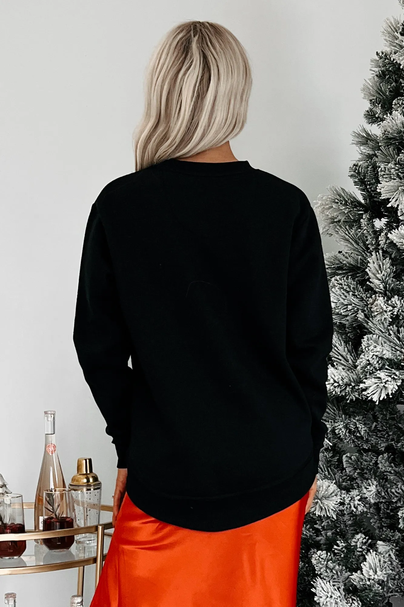 Immer "Fröhlich Und Strahlend" Grafik-Sweatshirt (Schwarz)