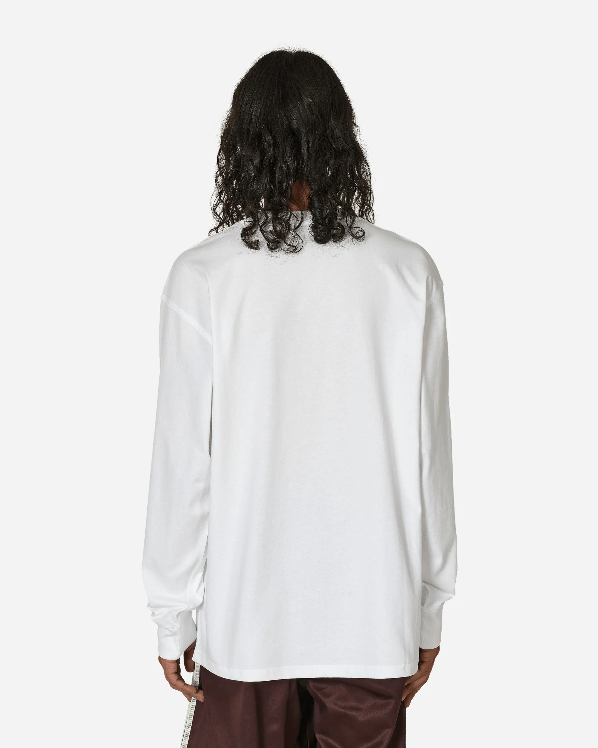 Amerikanisches Script Langarm T-Shirt Weiß