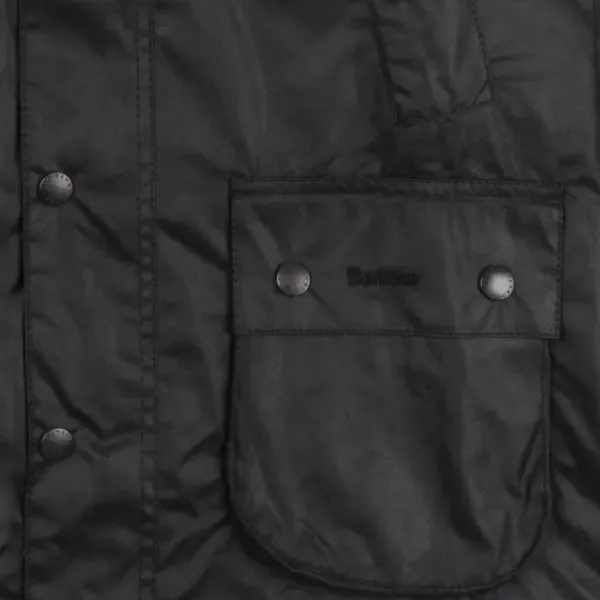 Barbour Bedale Wachsjacke Schwarz