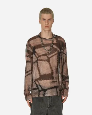 Ben Mesh Langarm-T-Shirt Rost