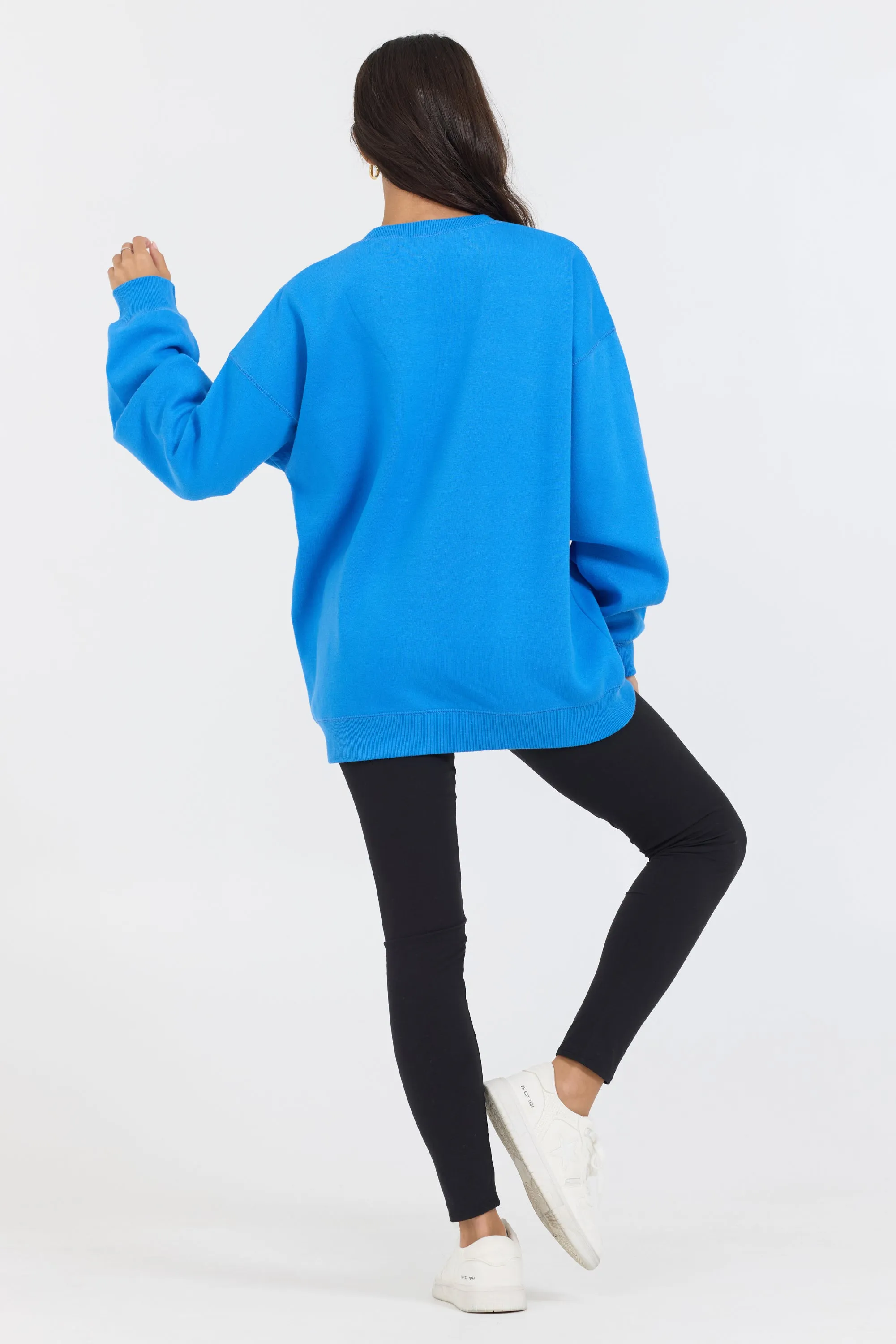 Blauer Proweave Rundhalspullover