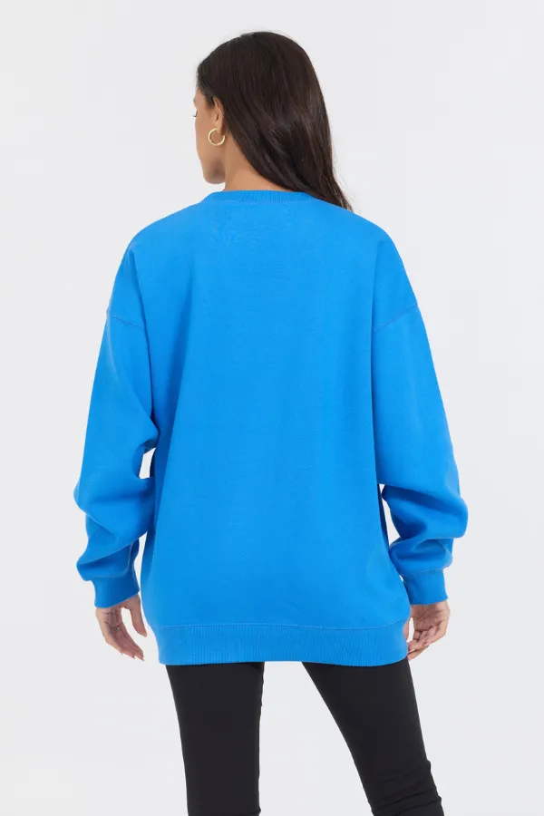 Blauer Proweave Rundhalspullover