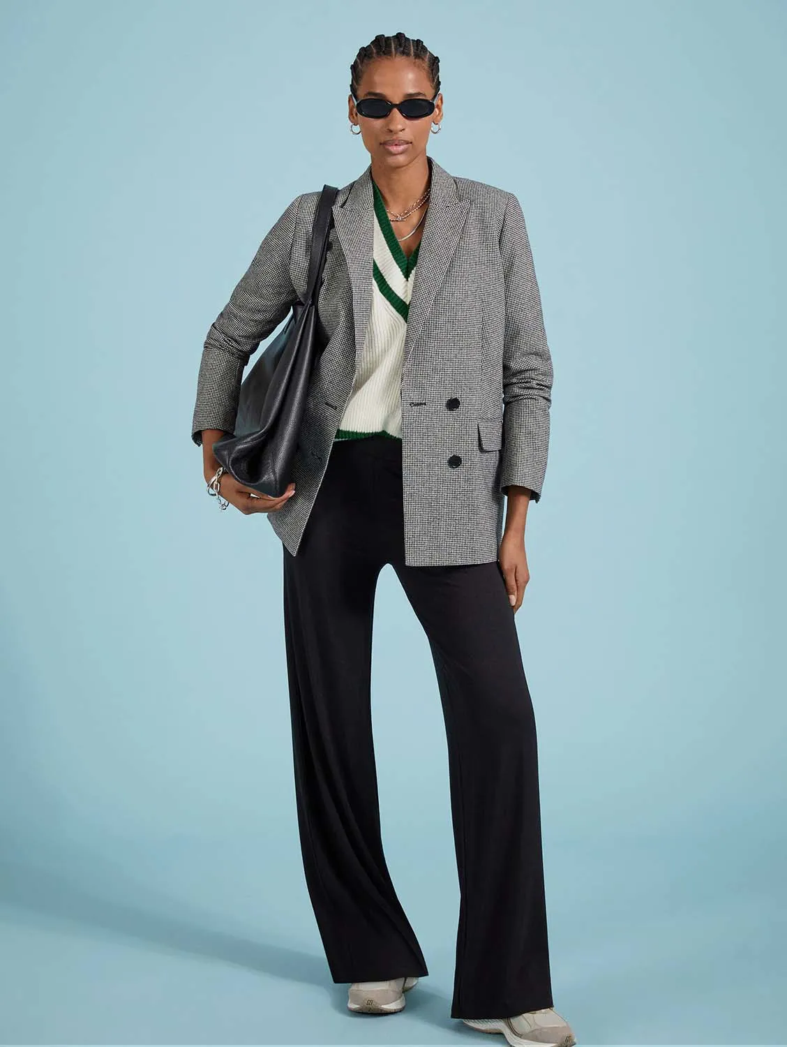 Bonnie LENZING™ ECOVERO™ Weit geschnittene Leggings | Kaviar Schwarz