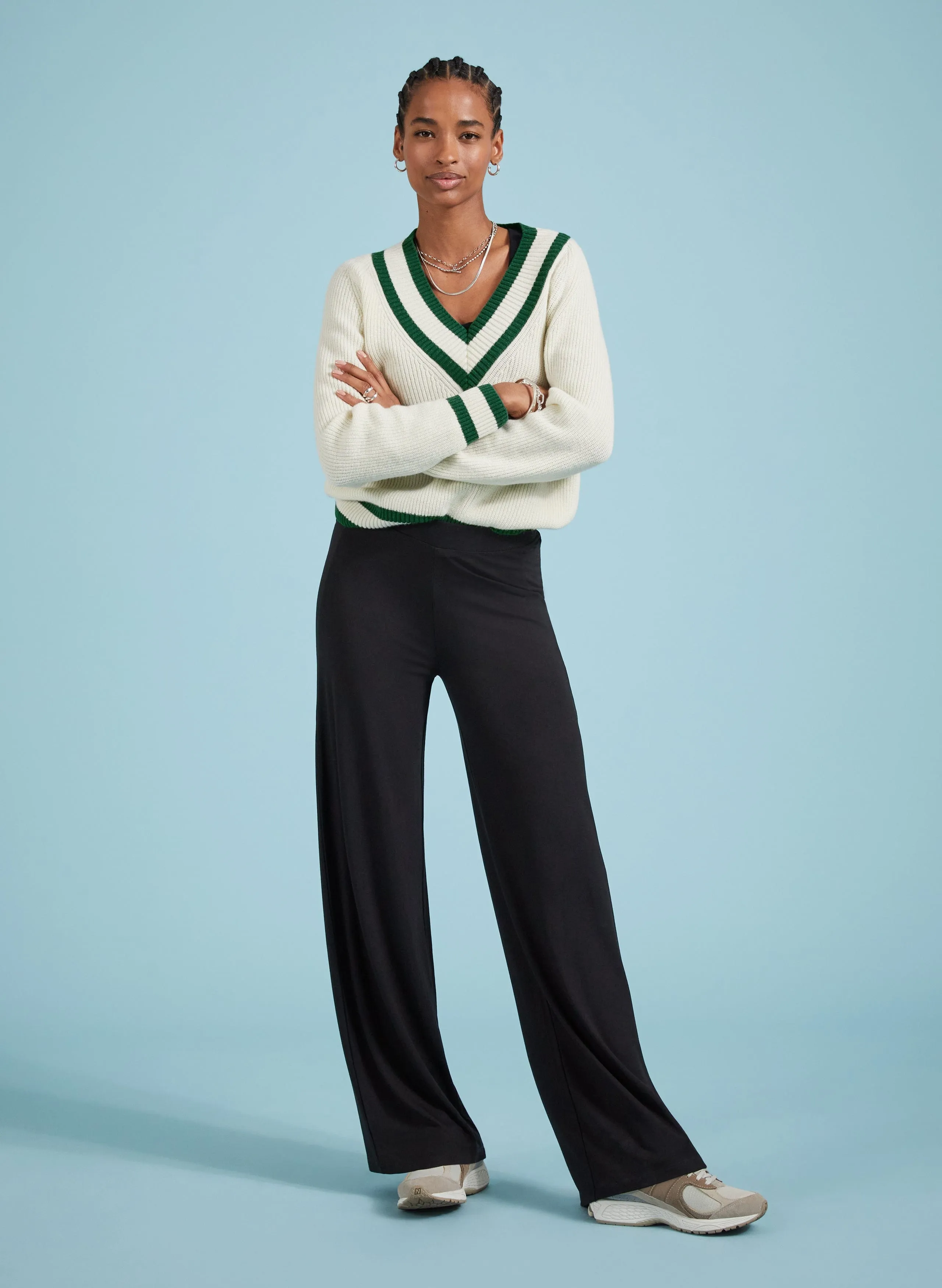 Bonnie LENZING™ ECOVERO™ Weit geschnittene Leggings | Kaviar Schwarz