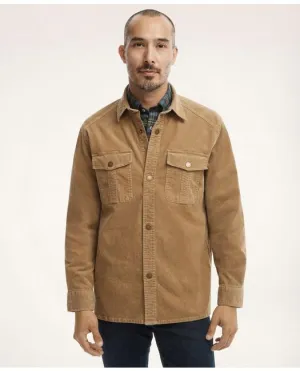 Brooks Brothers Herren Große & Hohe Mittelripp-Cordhemdjacke Beige Brooks Brothers