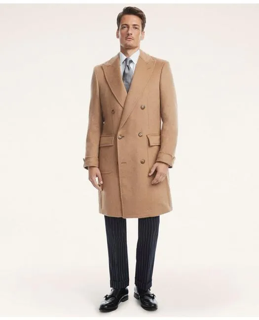 Brooks Brothers Herrenmantel aus Kamelhaar mit Spitzenrevers Braun Brooks Brothers