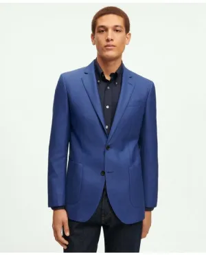 Brooks Brothers Herren Milano Slim-Fit Woll-Hopsack Sportmantel Blau Brooks Brothers