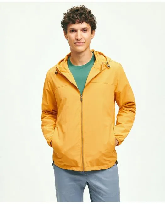 Brooks Brothers Herren Nylon Windbreaker Pullover Gelb Brooks Brothers