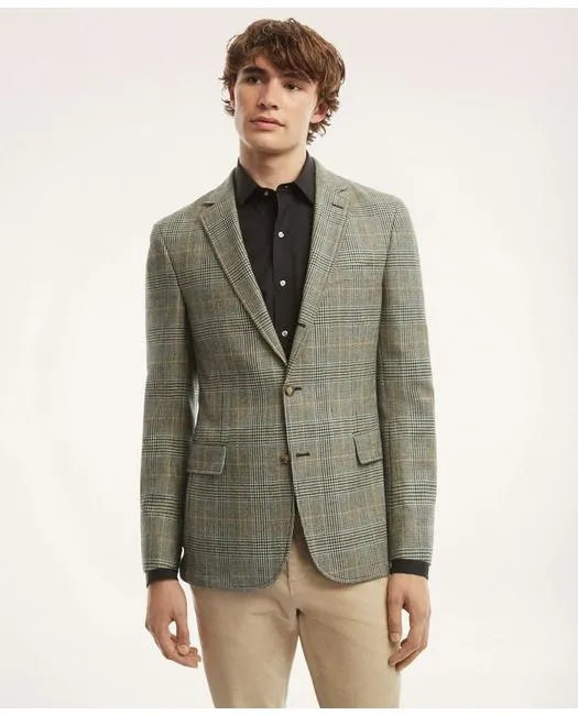 Brooks Brothers Herren Regent Classic-Fit Mehrfarbiger Lambswool-Sportmantel Beige Brooks Brothers