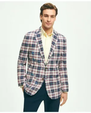 Brooks Brothers Herren Regent Classic-Fit Madras Sportjacke Elfenbein Brooks Brothers