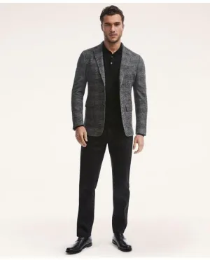 Brooks Brothers Herren Regent Regular-Fit Strick Karo Sportjacke Grau Brooks Brothers
