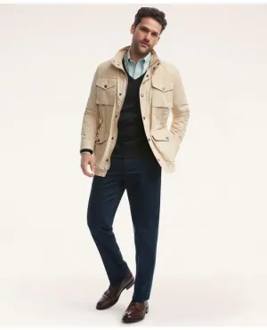 Brooks Brothers Herren Safari-Jacke In Wasserabweisendem Ripstop Dunkelbeige Brooks Brothers