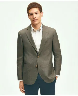 Brooks Brothers Herren Slim Fit Woll-Hopsack Sportjacke mit Patten-Taschen Braun Brooks Brothers