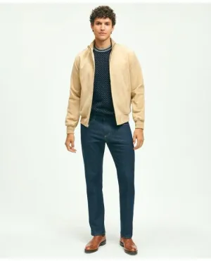 Brooks Brothers Herren Wildleder Bomberjacke Hellbeige Brooks Brothers