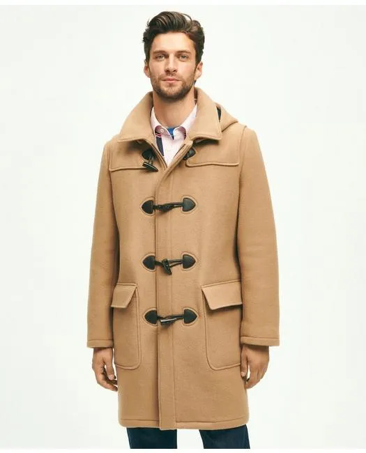 Brooks Brothers Herren Woll-Dufflecoat Beige Brooks Brothers
