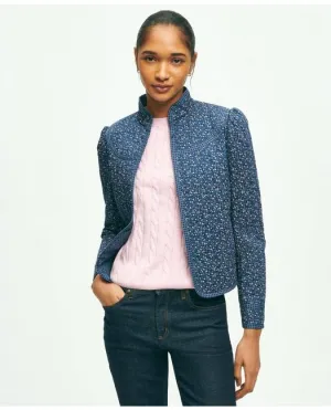 Brooks Brothers Damen Baumwoll-Steppjacke Marine Brooks Brothers