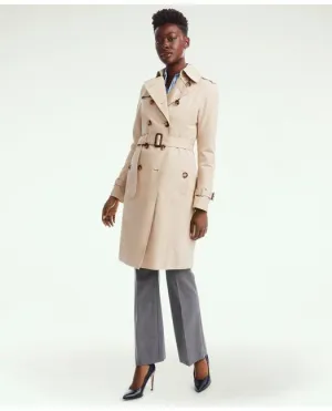 Brooks Brothers Damen Baumwoll-Trenchcoat Khaki Brooks Brothers