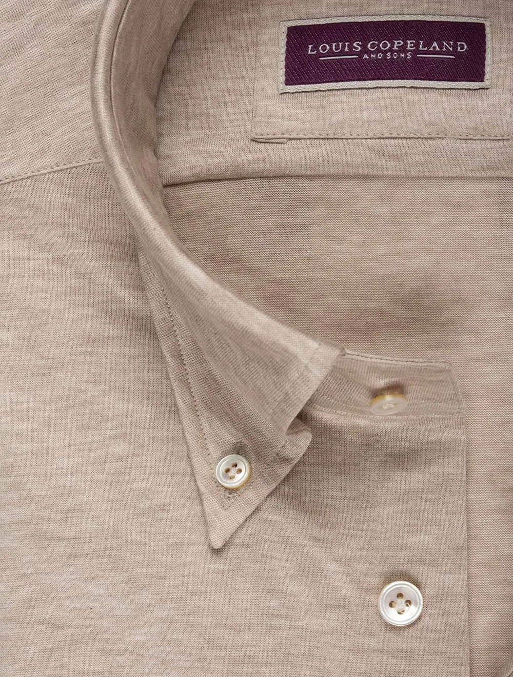 Buttondown Stretch Hemd Beige