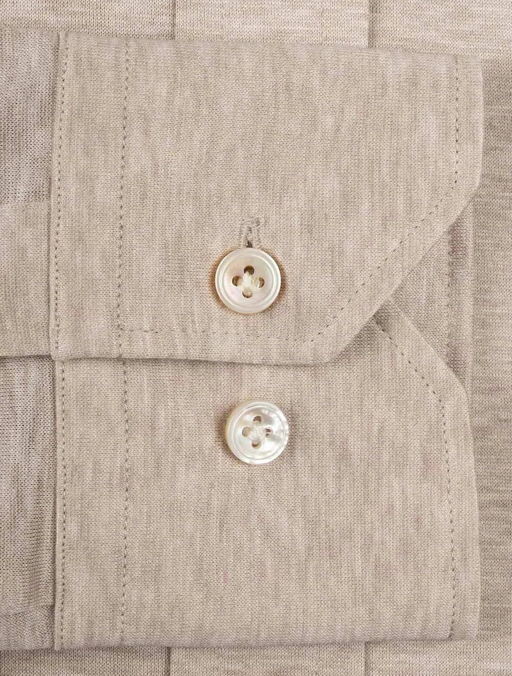 Buttondown Stretch Hemd Beige