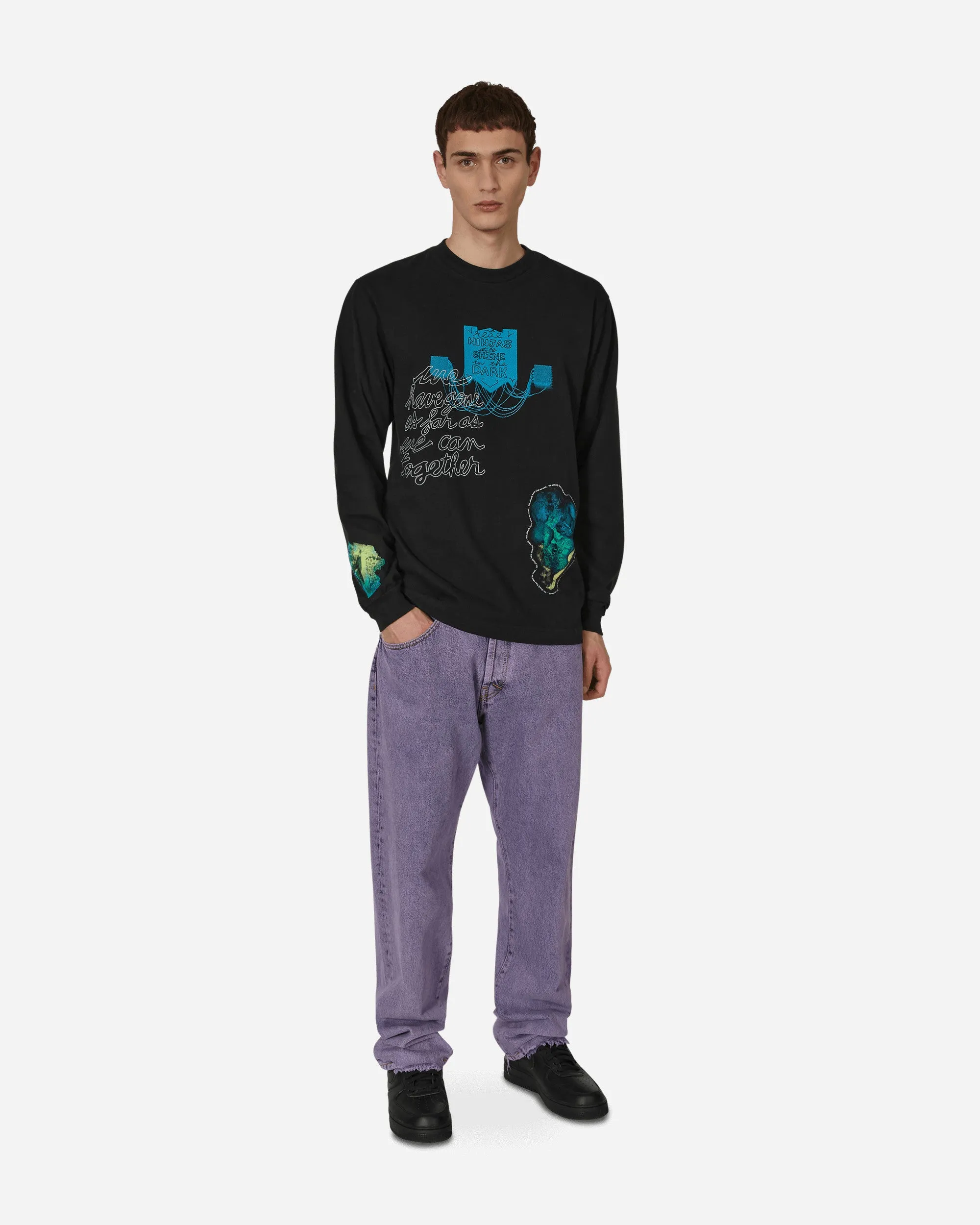 Cauleen Smith Ninjas Im Dunkeln Langarm T-Shirt Schwarz