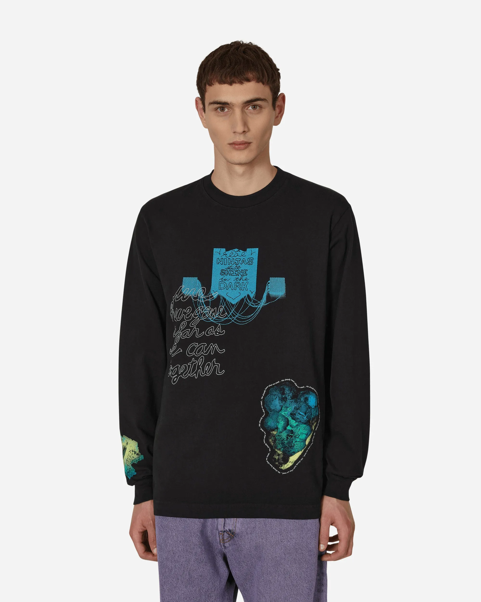 Cauleen Smith Ninjas Im Dunkeln Langarm T-Shirt Schwarz