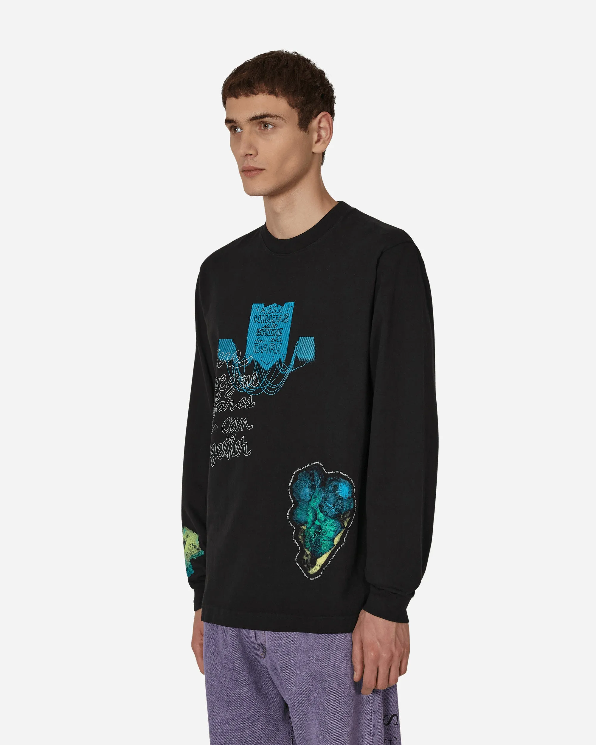 Cauleen Smith Ninjas Im Dunkeln Langarm T-Shirt Schwarz