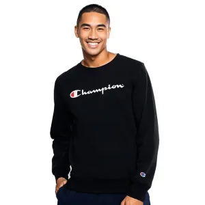 CHAMPION MÄNNER SCRIPT SCHWARZES CREW SWEATSHIRT