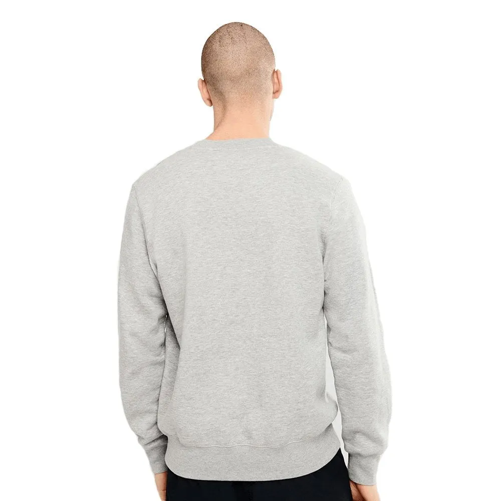 CHAMPION MEN'S SCRIPT OXFORD GRAU CREW SWEATSHIRT