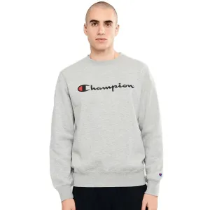 CHAMPION MEN'S SCRIPT OXFORD GRAU CREW SWEATSHIRT