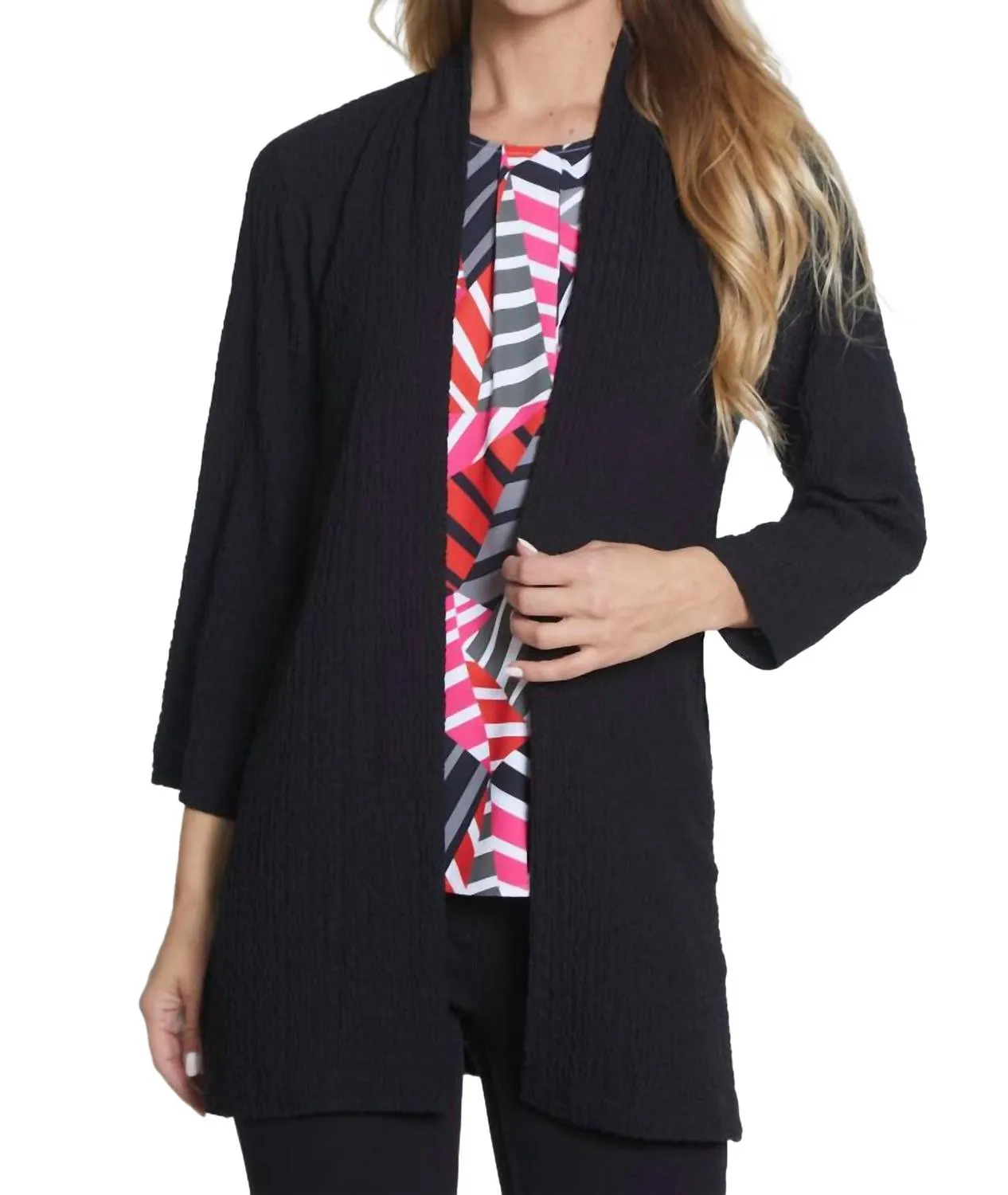 Cifron Kimono-Cardigan in Schwarz