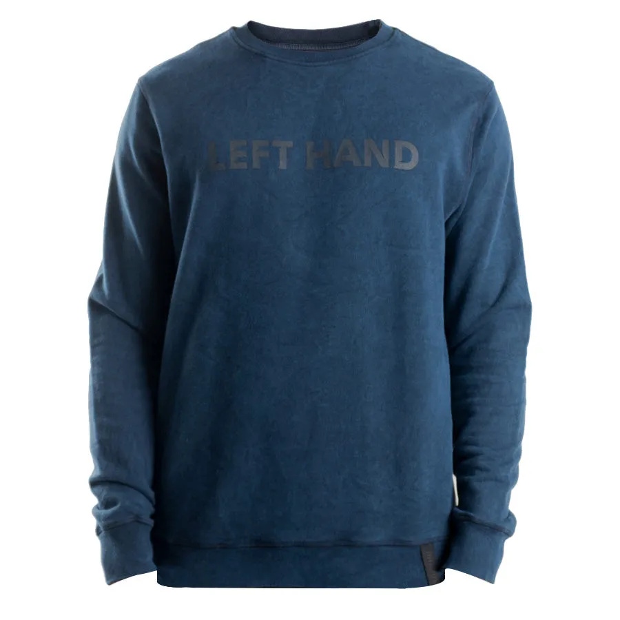 Bekleidung Linke Hand Herren Linke Hand Spezialfärbung Crew Sweatshirt Marineblau
