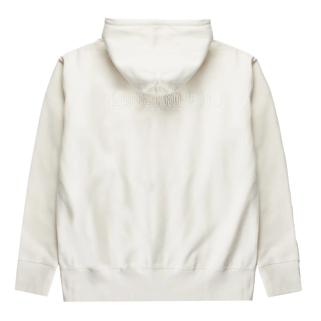 Bekleidung Norse Projects Herren Norse Projects Arne Relaxed Organic Brushed Fleece N Logo Kapuzenpullover Ecru