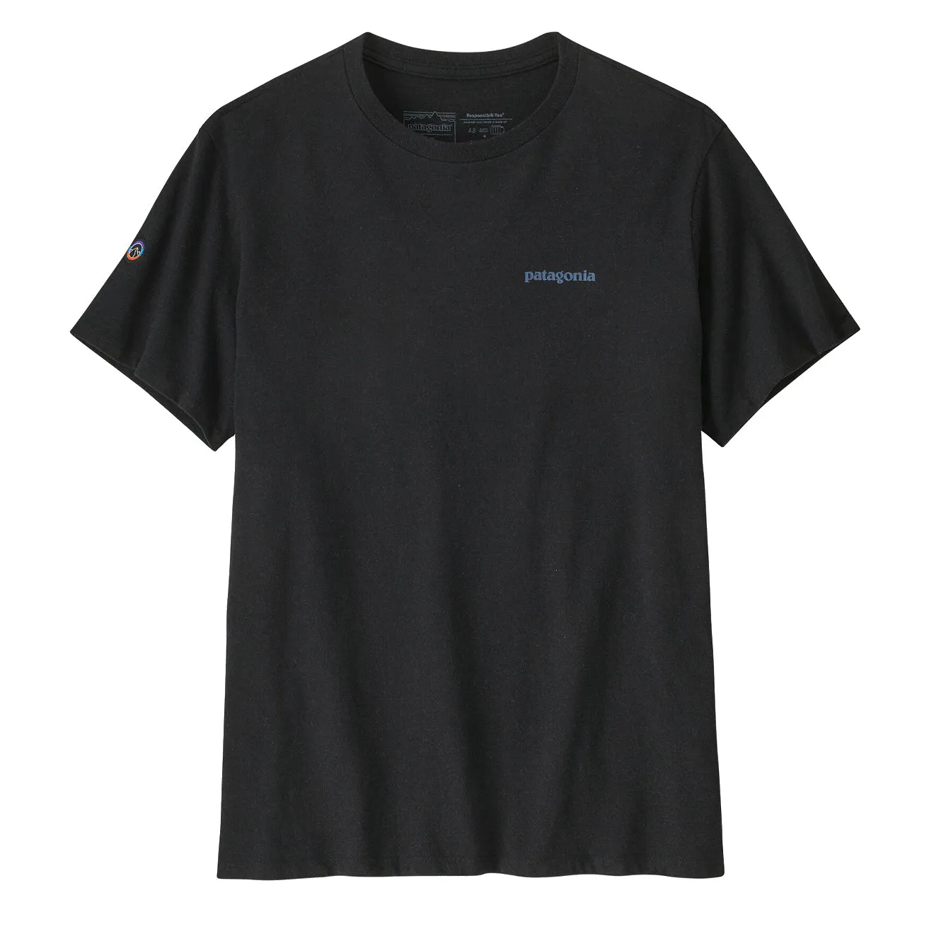 Bekleidung Patagonia T-Shirts Herren Patagonia Fitz Roy Icon Responsibili-Tee Tiefschwarz