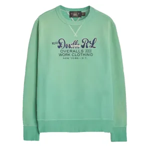 Bekleidung RRL von Ralph Lauren Herren RRL von Ralph Lauren gefärbtes Logo-Fleece-Sweatshirt Türkis