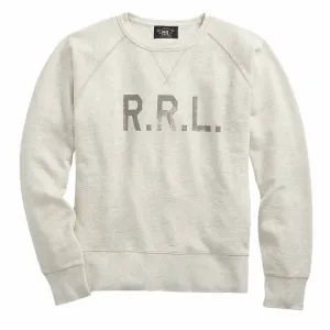Kleidung RRL By Ralph Lauren Herren RRL by Ralph Lauren Logo Fleece Pullover Haferflocken Heather