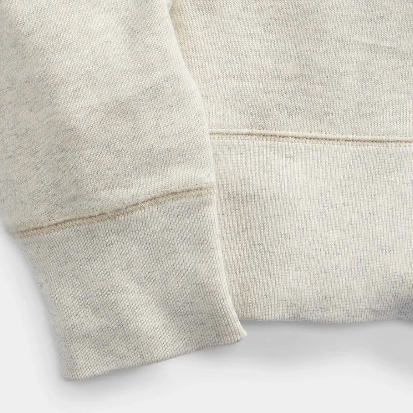 Kleidung RRL By Ralph Lauren Herren RRL by Ralph Lauren Logo Fleece Pullover Haferflocken Heather